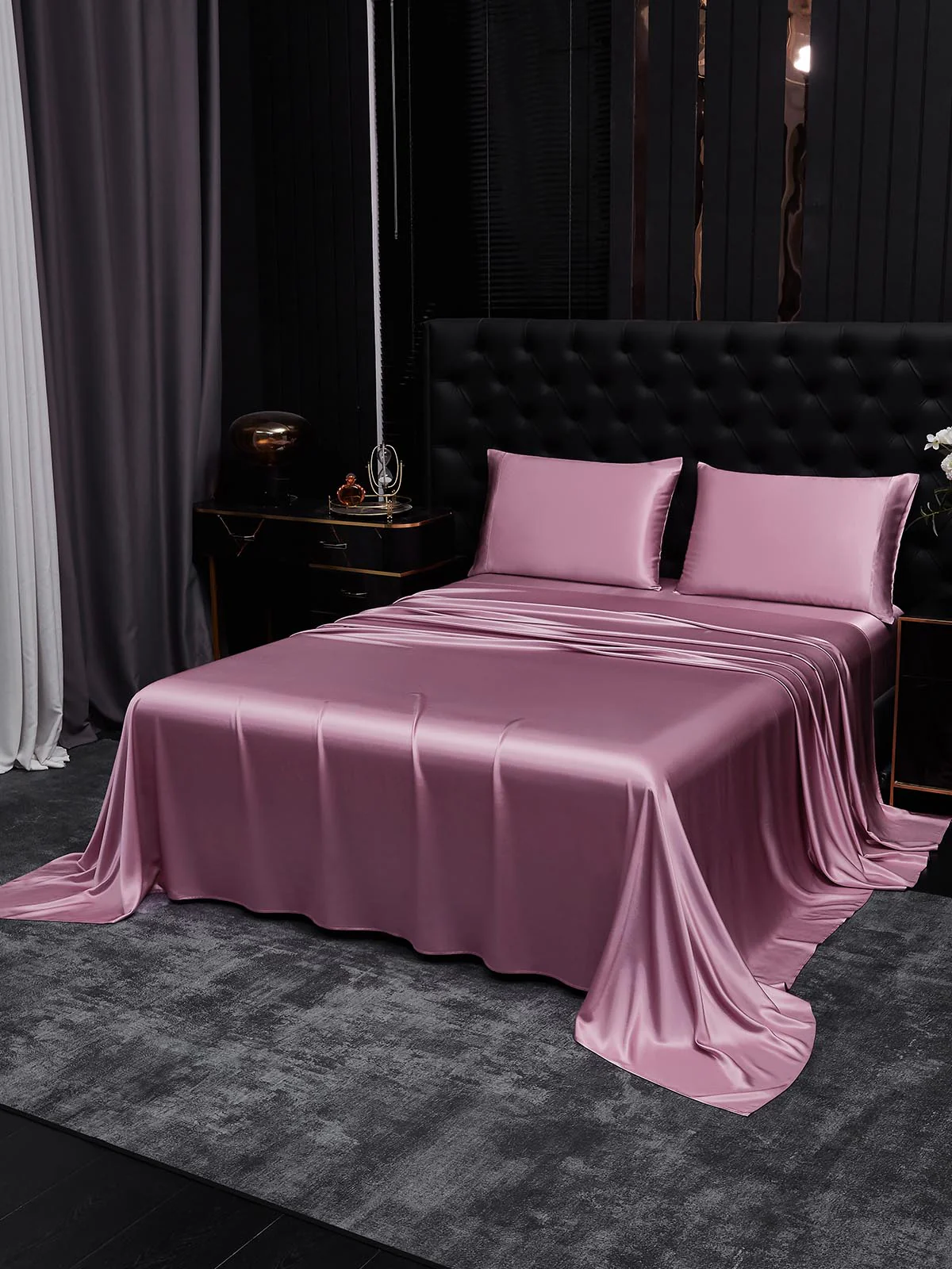19Momme 3Pcs Silk Set Flat Sheet+2x Pillowcases - Image 85