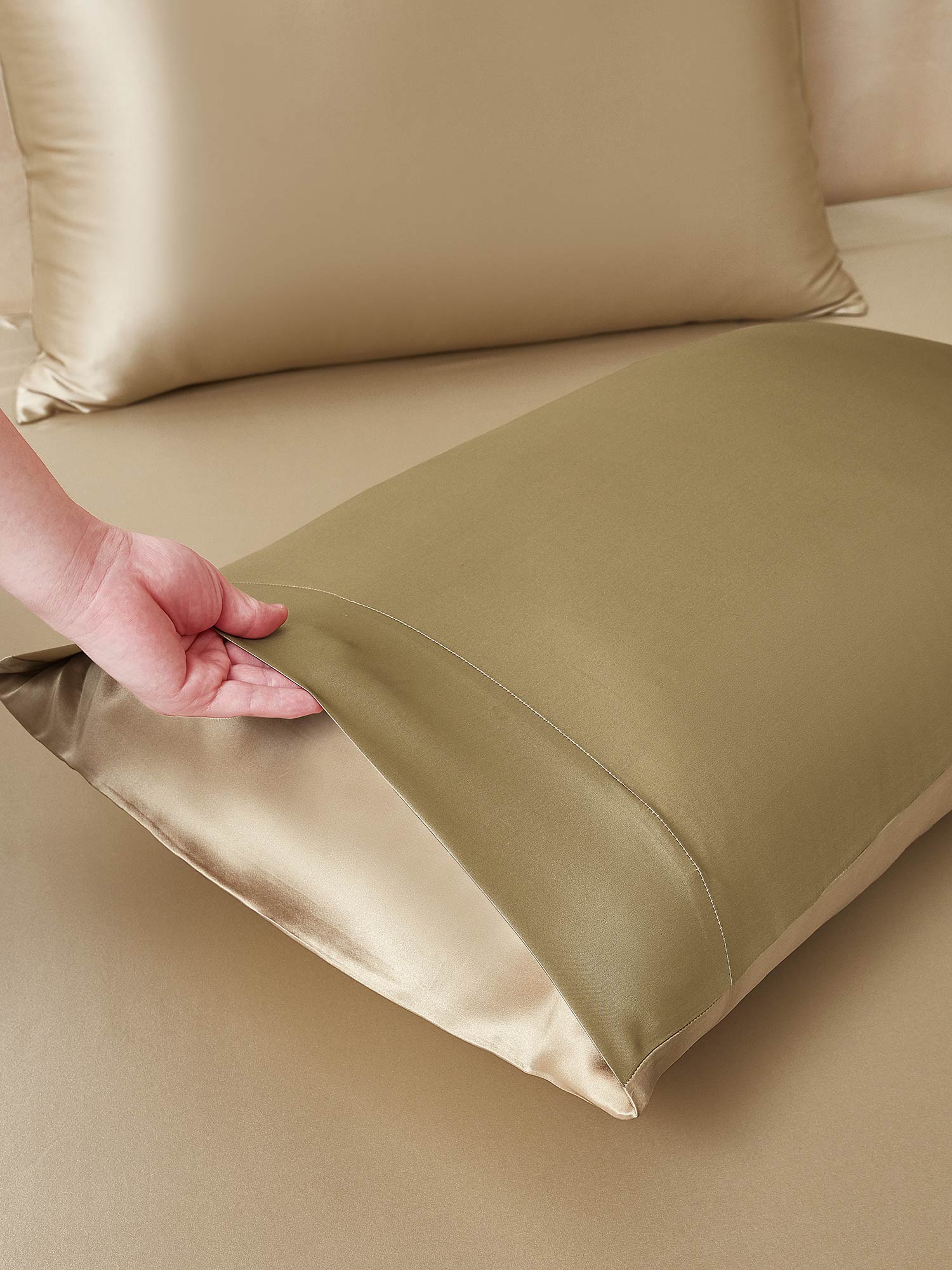 19Momme 3Pcs Silk Set Flat Sheet+2x Pillowcases - Image 90