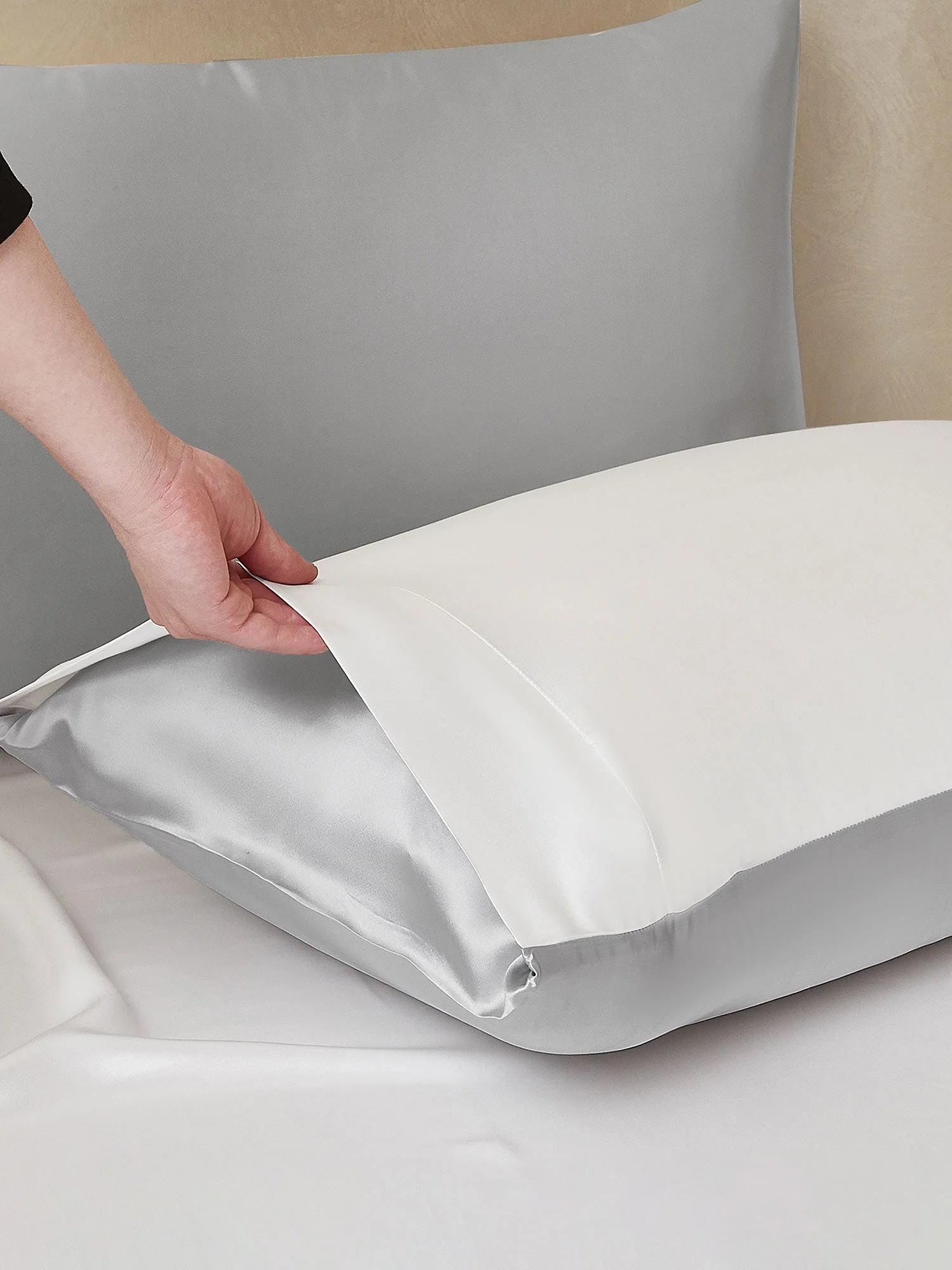22Momme 3Pcs Silk Set Fitted Sheet+2x Pillowcases - Image 81