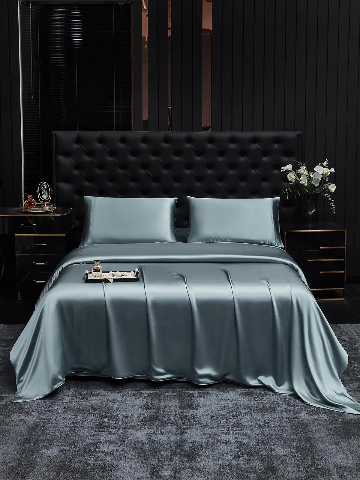 22Momme 3Pcs Silk Set Duvet Cover+2x Pillowcases - Image 51