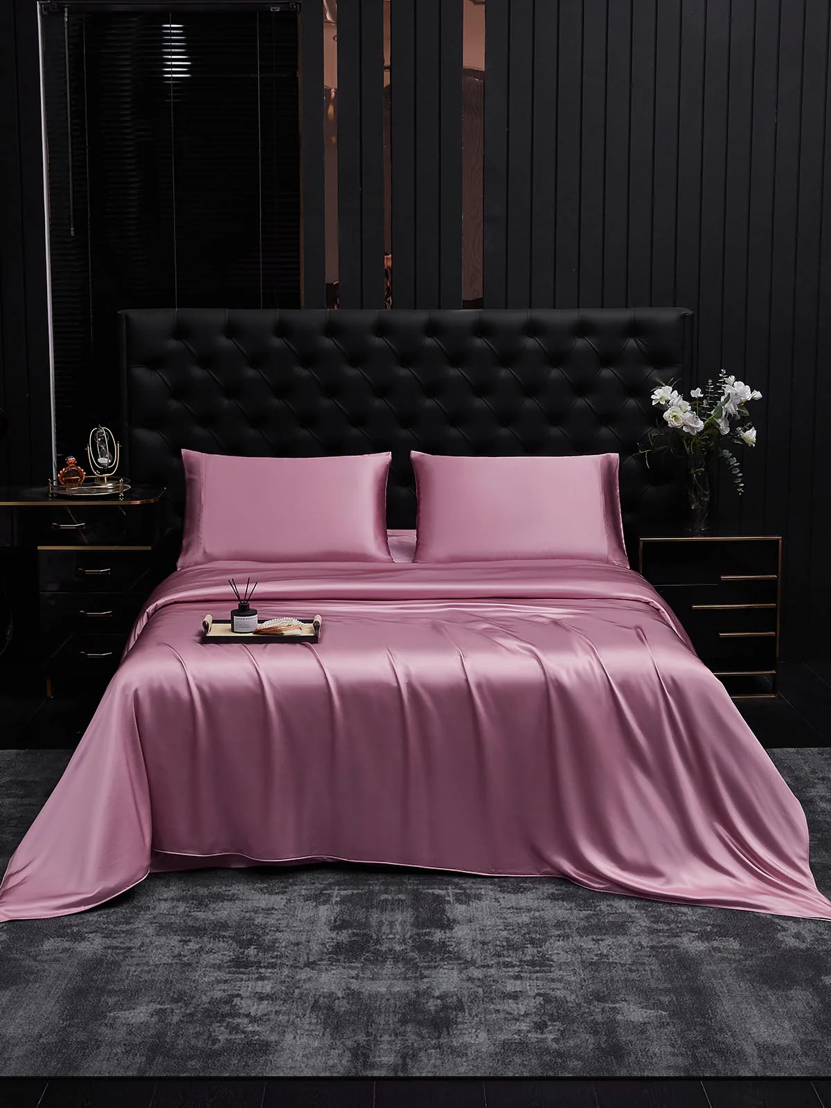 22Momme 3Pcs Silk Set Duvet Cover+2x Pillowcases - Image 54