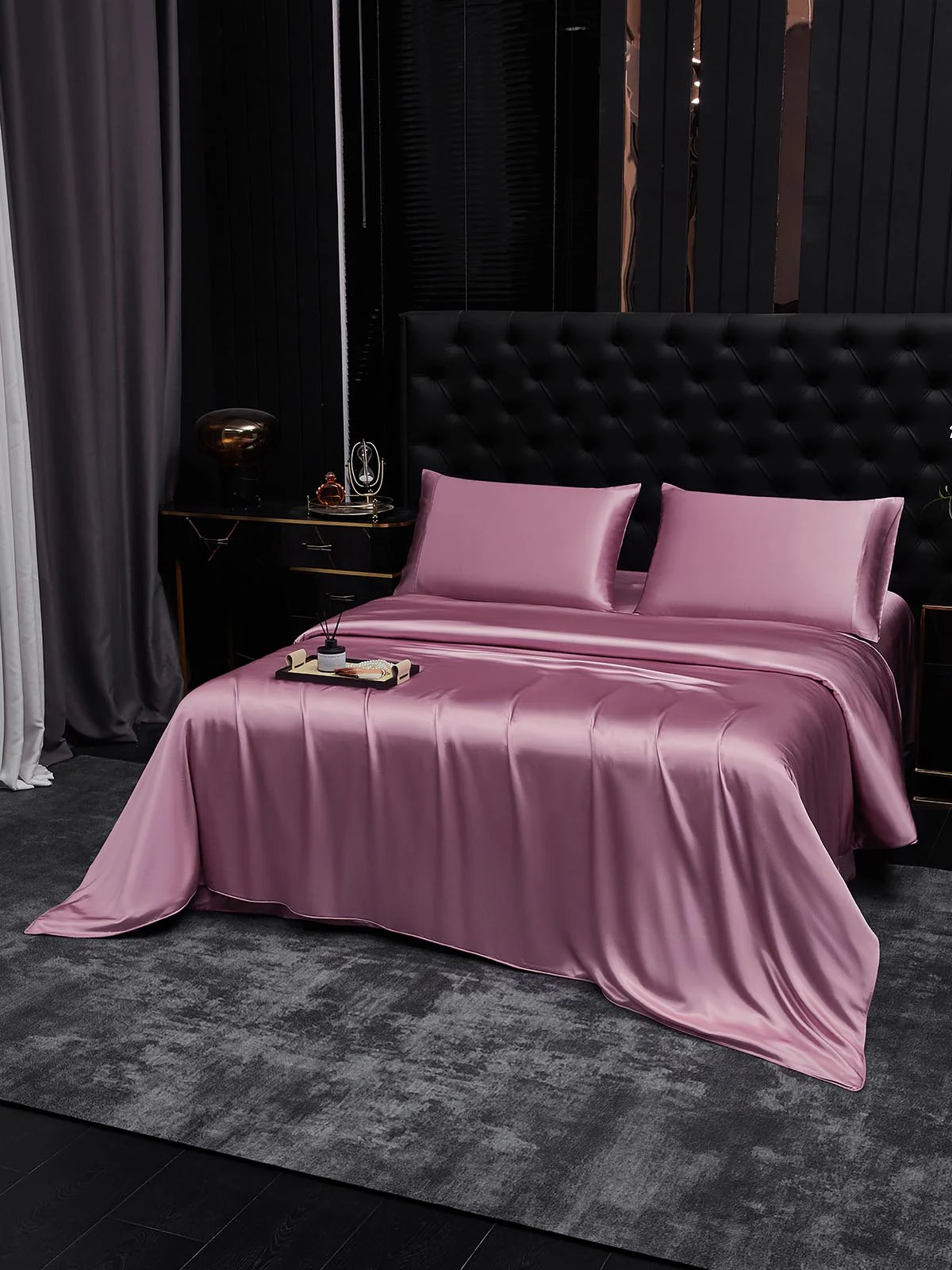 22Momme 3Pcs Silk Set Duvet Cover+2x Pillowcases - Image 55
