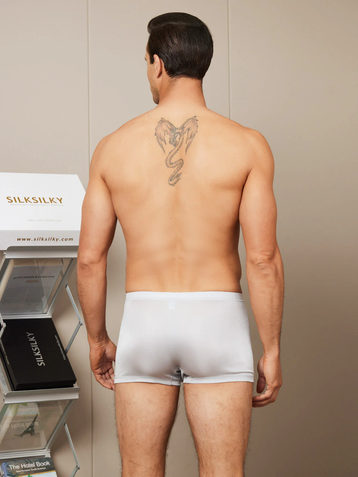 3Pcs Men‘s Pure Silk Boxer Briefs Underwear - Image 17
