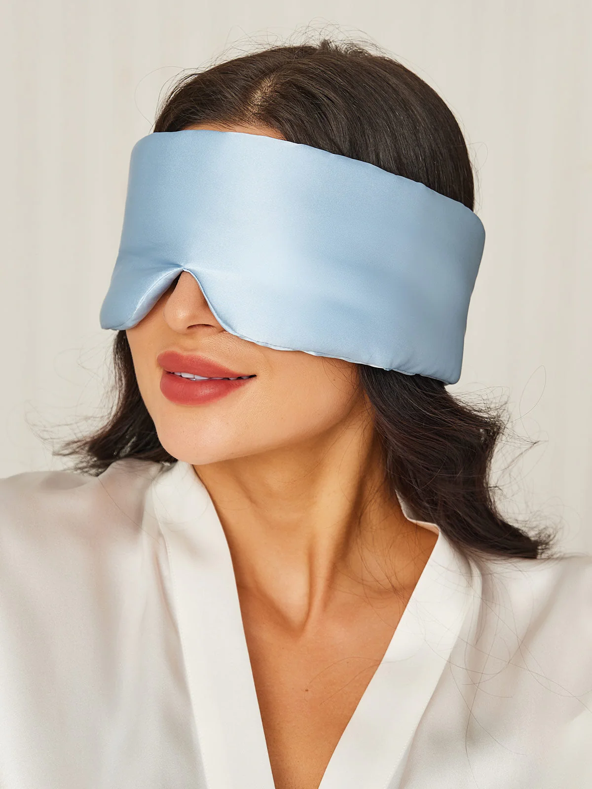 Adjustable Velcro Wrap-Around Silk Sleep Eye Mask - Image 27