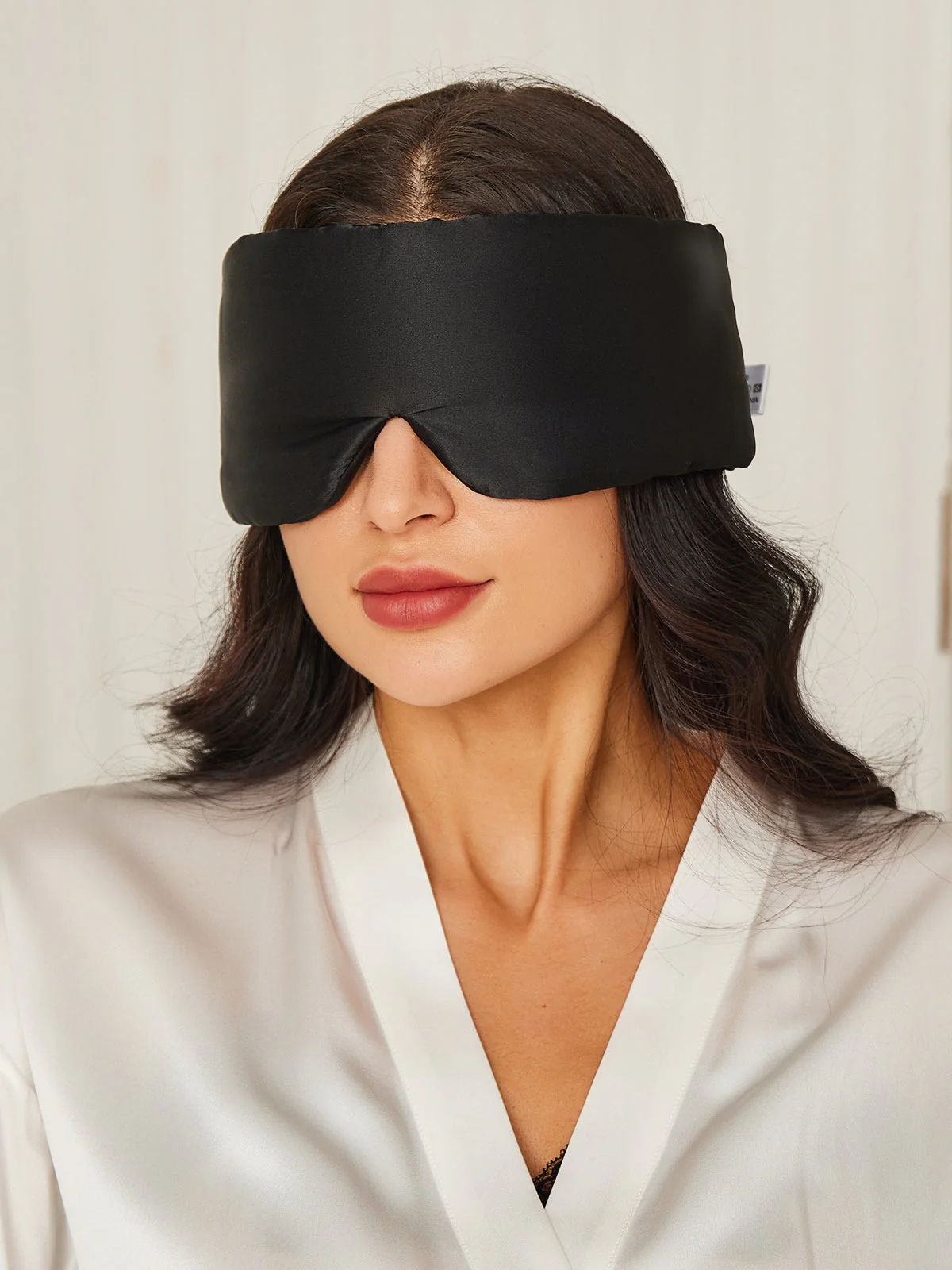Adjustable Velcro Wrap-Around Silk Sleep Eye Mask - Image 3