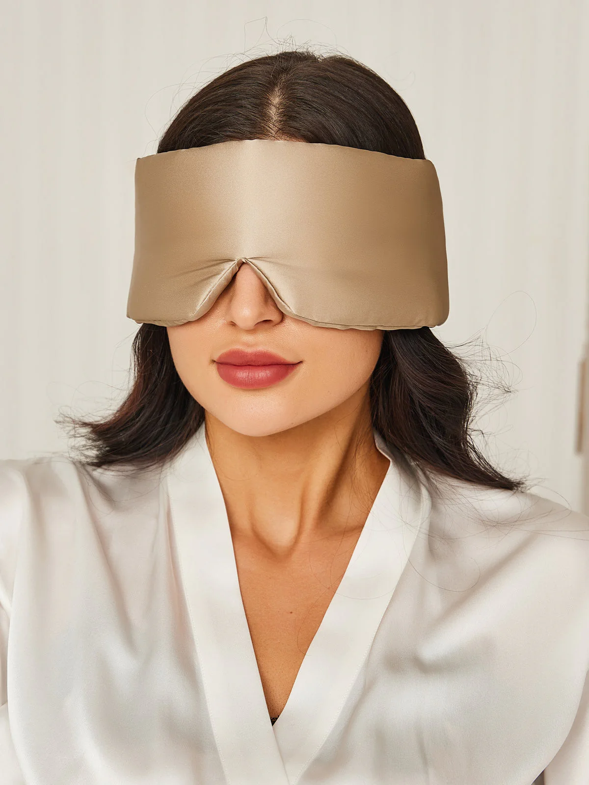 One Piece Silk Sleep Eye Mask With Velcro - Image 14