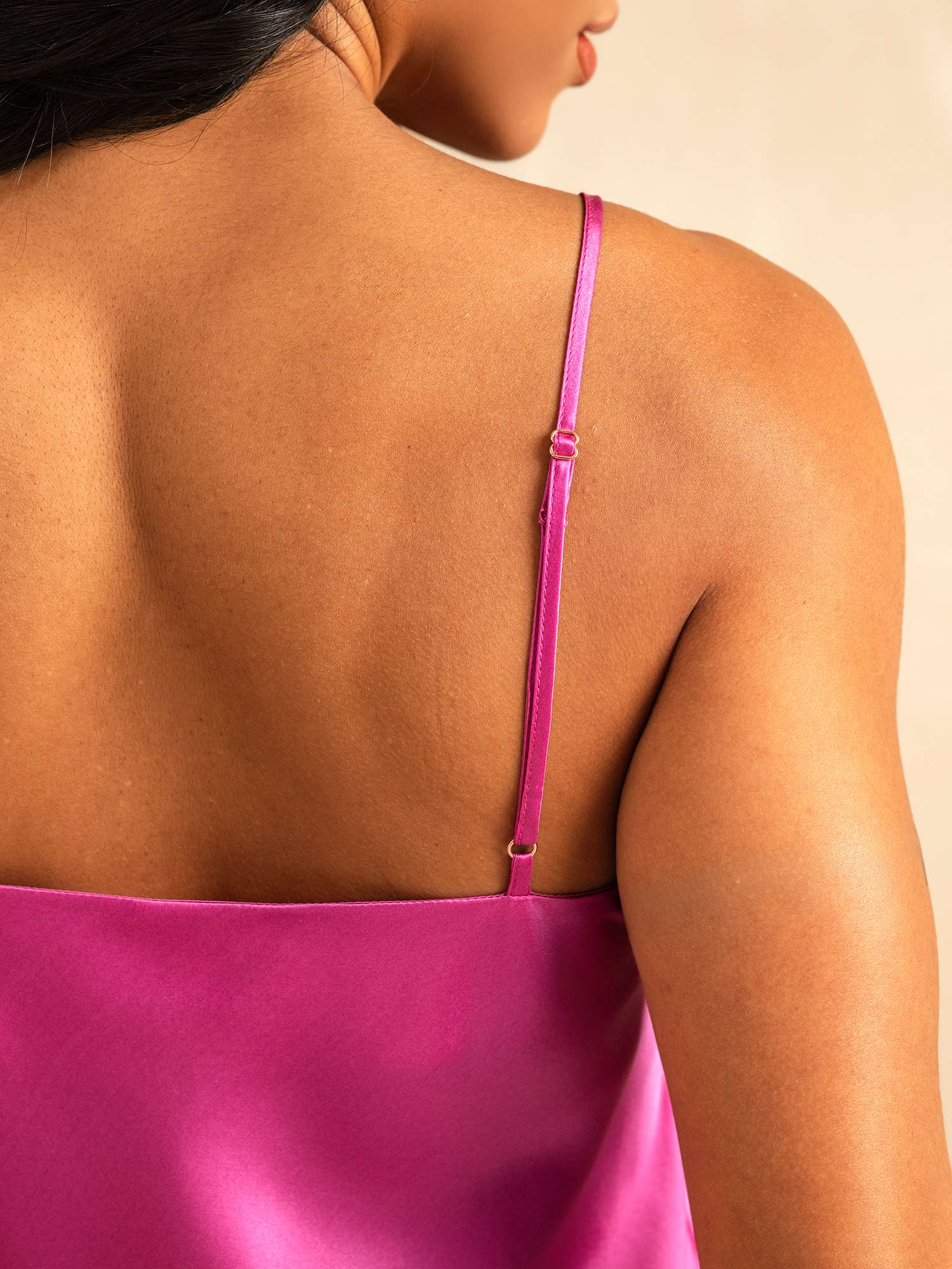 Pure Silk V Neck Above the Knee Camisole Set - Image 17