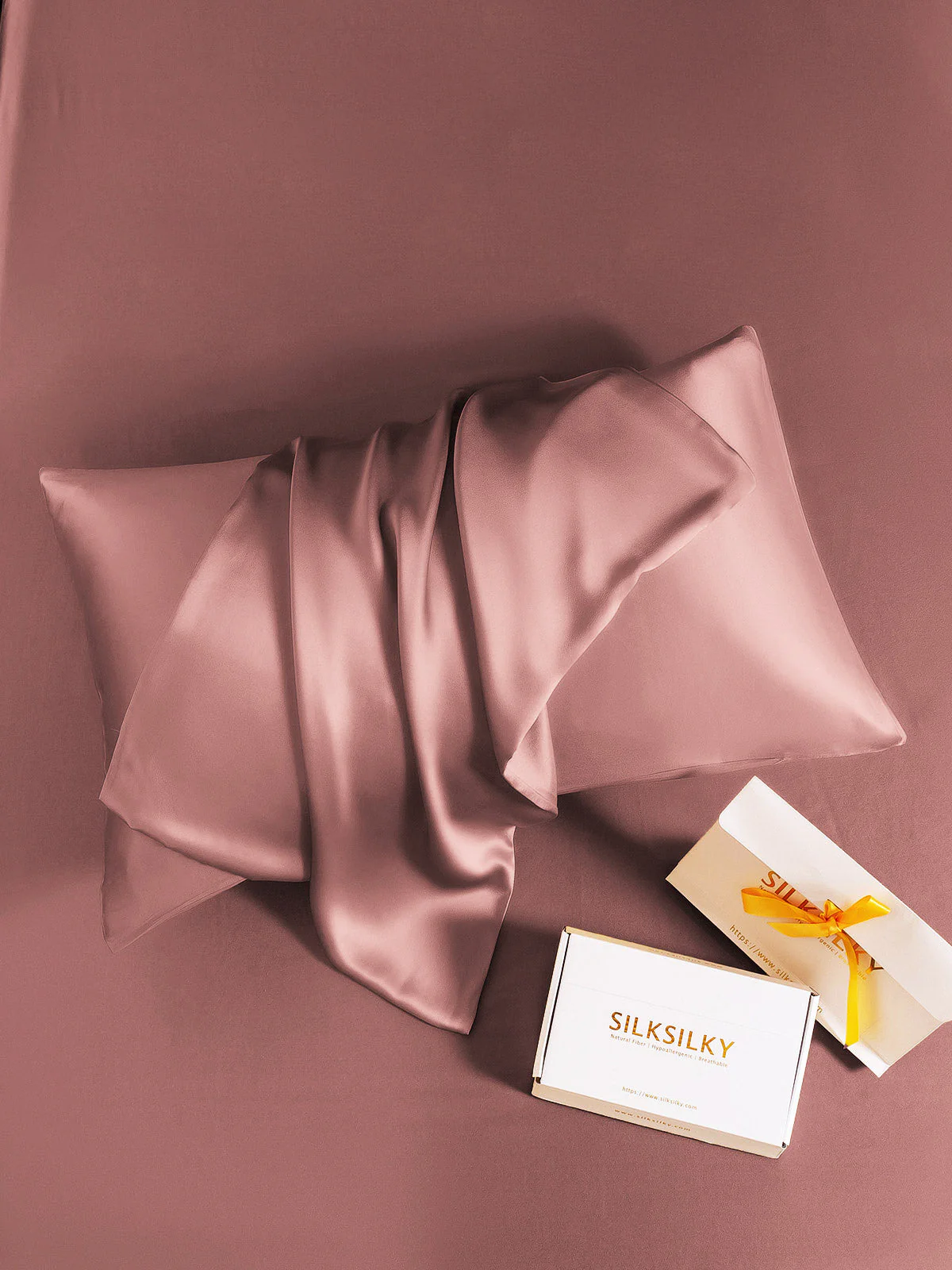 2Pcs 19Momme Pure Silk Pillowcases Bundle - Envelope - Image 67